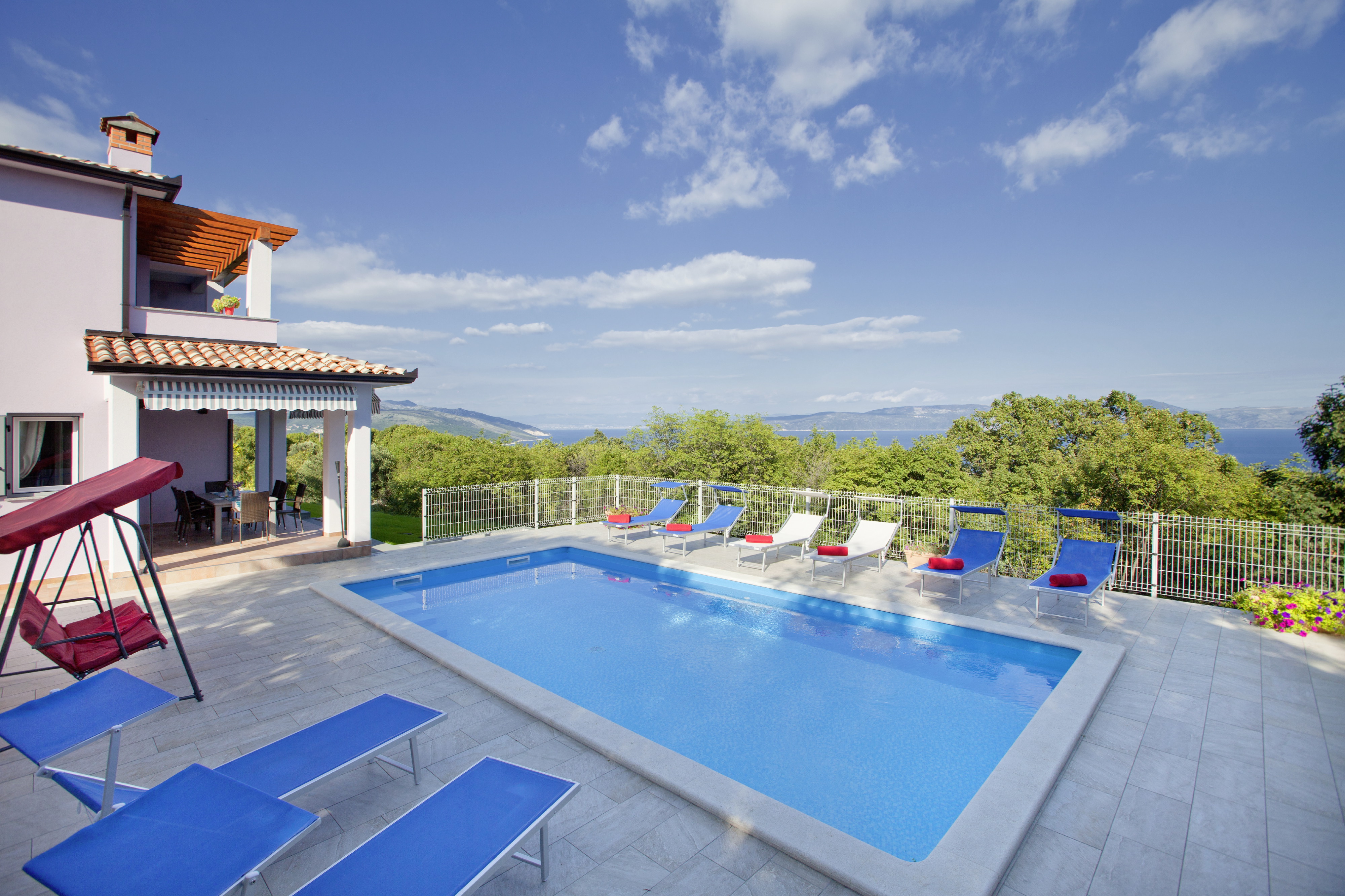 Villa Mirta * privater Pool, Terrasse mit Meerblic   Labin
